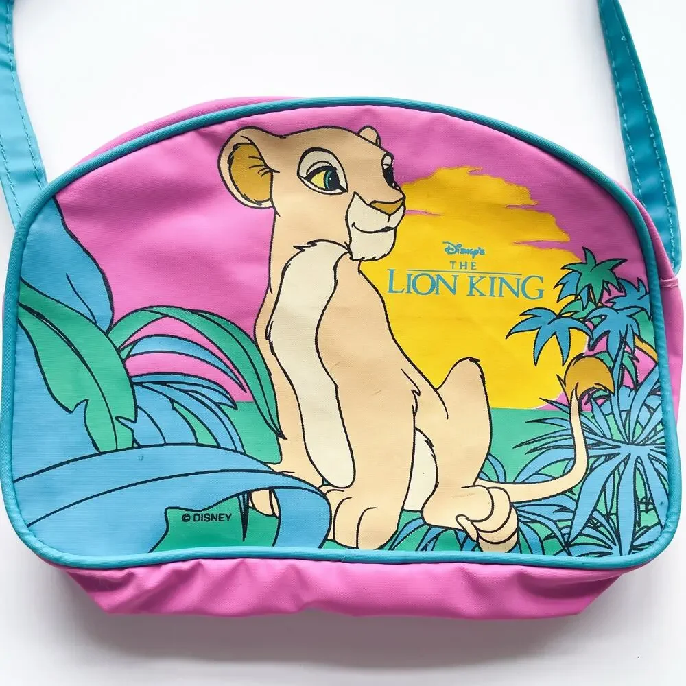 90s Vintage Lion King Children's Purse Pink and Blue